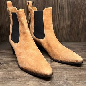 EUC Frame Le Lexington Chelsea Boot in Whiskey Tan Suede Sz 8-8.5